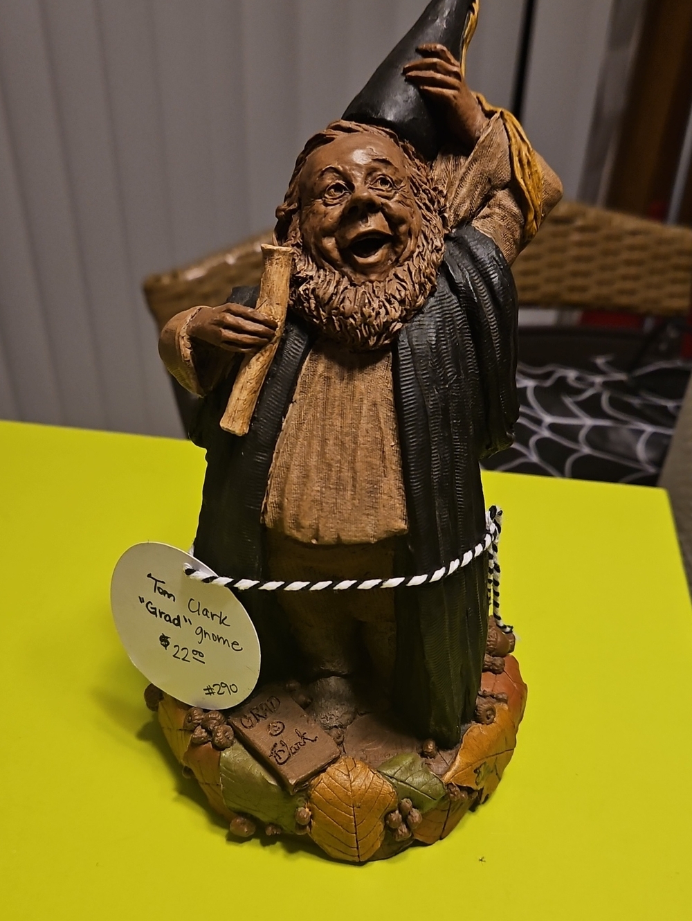 Graduation Gnome Sculpture in Brown & Black - Decorative Home Art